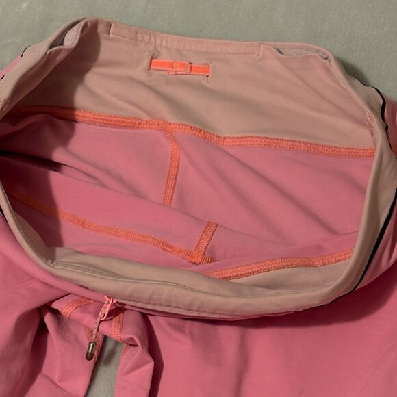 Lululemon Run Pace Tight 25" Bleached Coral Athletic Leggings Zip Pocket Size 8 - Picture 6 of 9